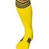 RoB Accessoires Chaussettes Sneaker Jaunes, Bandes Noires