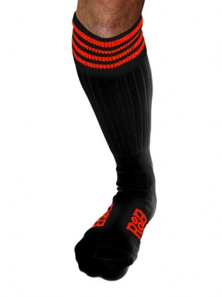 RoB Accessoires Chaussettes Sneaker Noires Bandes Oranges 1 RoB Accessoires Chaussettes Sneaker Noires Bandes Oranges