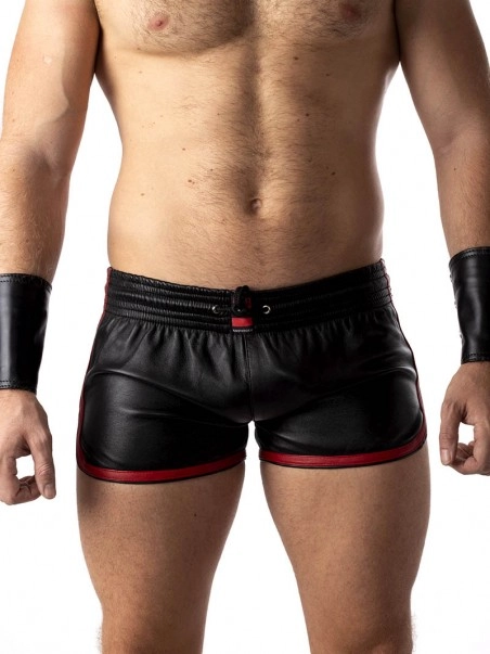 Rob Short Cuir - Bandes Rouges 2 Rob Short Cuir - Bandes Rouges – Image 2