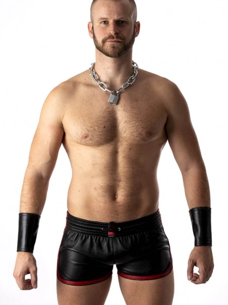 Rob Short Cuir - Bandes Rouges 5 Rob Short Cuir - Bandes Rouges – Image 5