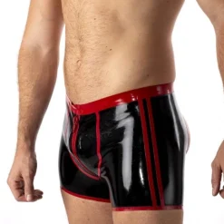 RoB Latex Et Néoprène Short Fucky Noir Et Rouge Latex -Pas Cher Vestiaire Fetish Magasin short fucky noir et rouge latex 3
