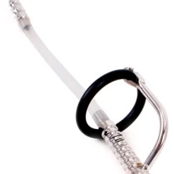 Tige Urètre Creuse Flexible Avec Anneau De Gland Métal 9 Tige Urètre Creuse Flexible Avec Anneau De Gland Métal -Pas Cher Vestiaire Fetish Magasin tige uretre creuse anneau caoutchouc 4